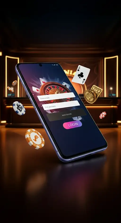 Beveiligde inloginterface van Casino Spinfin met e-mail- en wachtwoordvelden en een hangslot, symboliserend de gegevensbescherming van spelers.