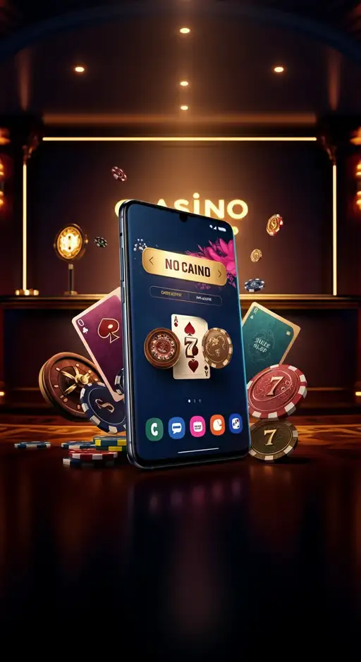 Schermafbeelding van de mobiele interface van Casino Spinfin op een moderne smartphone, met gokautomaten en veilige navigatieopties.
